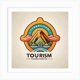 Tourism Tourism Logo Art Print