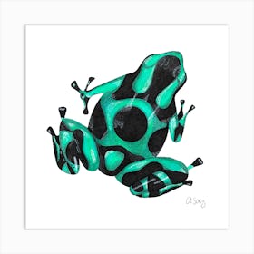Green And Black Frog. 1 Art Print