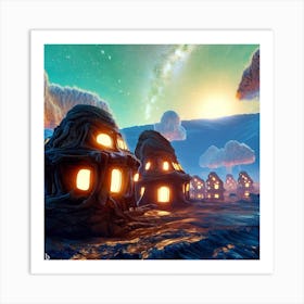 City In Space 2 Art Print