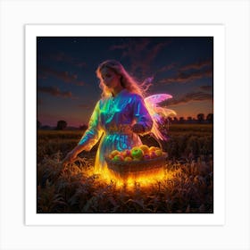 Fairy In The Field Art Print