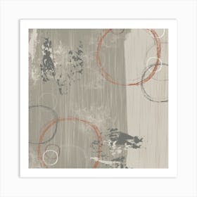 Abstract Circles In Earth Tones Art Print