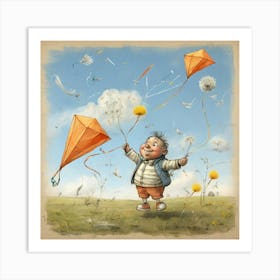 Kite Flying Art Print