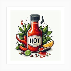 Hot Sauce Illustration Art Print