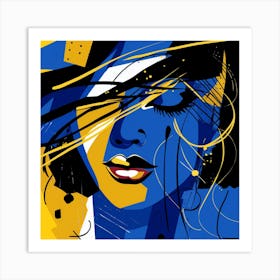 Blue And Yellow Art Print