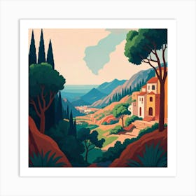 Mediterranean Landscape Art Print