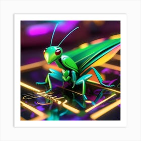 Bug On A Table 1 Art Print