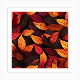 Leaves Autumn Art Print