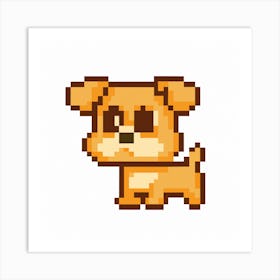 Pixel Dog Art Print