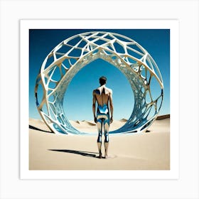 Man In The Desert 37 Art Print