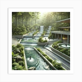 Cascade Sovereignty Natural Training Complex Art Print