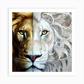 Two Lions 1 Art Print