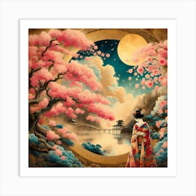 Creativel Geisha Illustration 139 Art Print