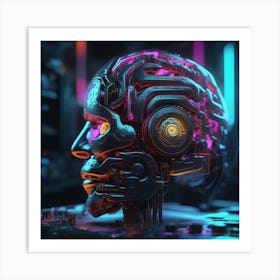 Cyborg Head 41 Art Print