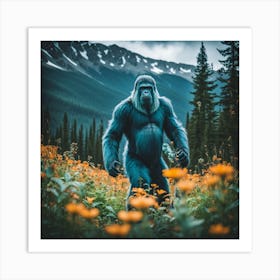 Big foot In The garden of flowers Art Print