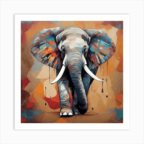 Indian Elephant art, 1115 Art Print