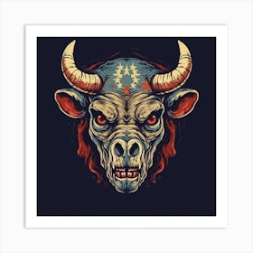 Bull Head Art Print