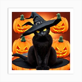 Witch Cat Art Print