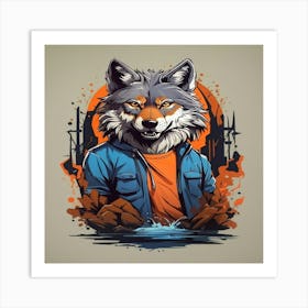 Wolf In The City Art Print