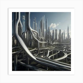 Futuristic City 7 Art Print