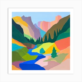 Colourful Abstract Rocky Mountain National Park Usa 8 Art Print