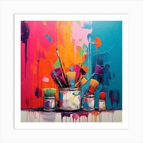 Paintbrushes 1 Art Print