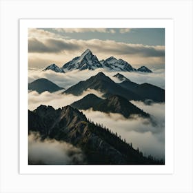 Sunrise Over The Mountains 16 Art Print