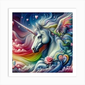 Unicorn Painting 6 Art Print