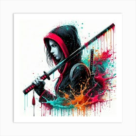 Samurai Girl 2 Art Print