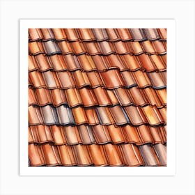 Tiled Roof 10 Art Print