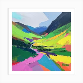 Colourful Abstract Snowdonia National Park Wales 4 Art Print