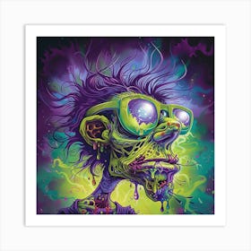 Zombies And Zombies Art Print