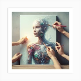 Futuristic Portrait 3 Art Print