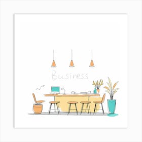 Business Office Art Print