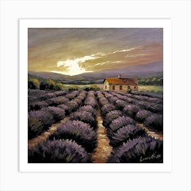 Lavender Field 1 Art Print