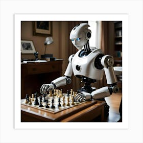 The Robotic Chess Apprentice Art Print