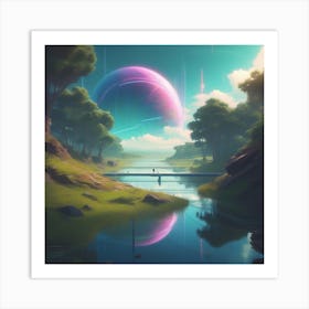 Space Landscape 11 Art Print