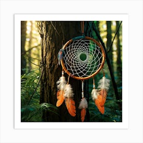 Dream Catcher In The Forest 3 Art Print