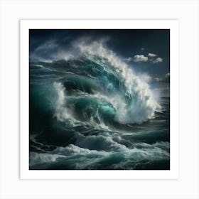 Ocean Waves Crashing Art Print