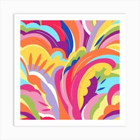 Colour Waves Art Print