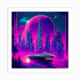 Futuristic City 1 Art Print