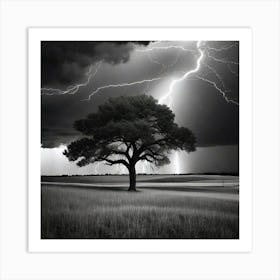 Lightning Tree 16 Art Print