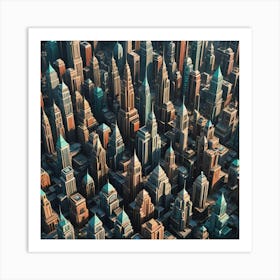 Skyscraper City Art Print