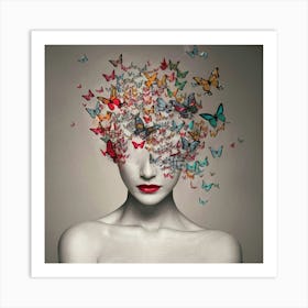 Butterfly Head Art Print