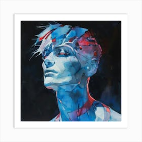 'Blue Man' 4 Art Print