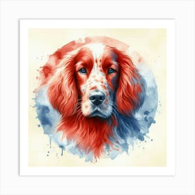 Watercolor Irish Setter 3 Art Print