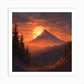 Ember Sunset Art Print