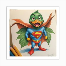 Superman Duck 1 Art Print