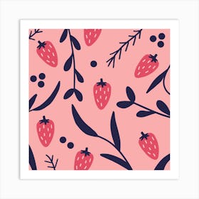 Strawberry Square Art Print