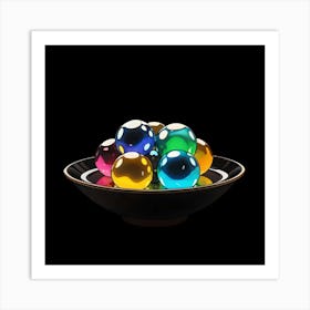 Colorful Balls In A Bowl 2 Art Print