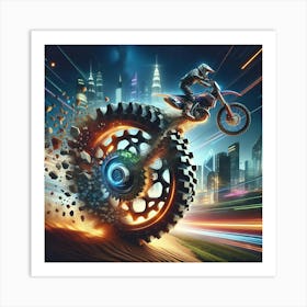 Motocross Racer Art Print